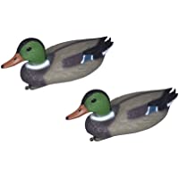 ARTECSIS 2X Senuelo de Pato para Estanque y Jardin- ánade Real de plastico- decoración de Estanque- Pato Flotante